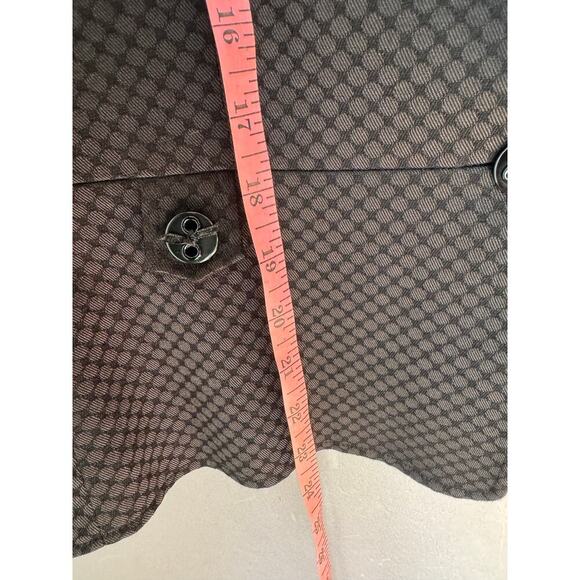 Tahari Arthur S. Levine Women’s Blazer Jacket 16 Black Geometric Button Front - Picture 7 of 8